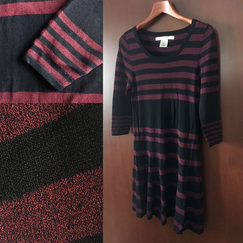 Max Studio stripe sweater dress L (runs small)
